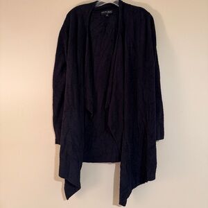 Barefoot dreams cozychic lite draped cardigan style #436 black size L XL